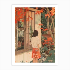 In The Garden Japanese Garden 2 Art Print