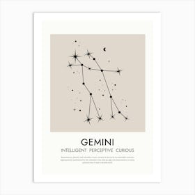 Gemini Zodiac Print Art Print