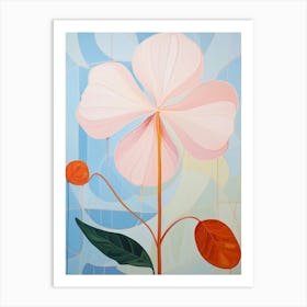 Lily 5 Hilma Af Klint Inspired Pastel Flower Painting Art Print