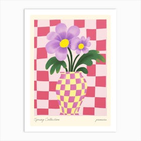 Spring Collection Pansies Flower Vase 1 Art Print
