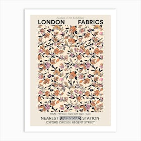 Poster Radiant Petals London Fabrics Floral Pattern 4 Art Print