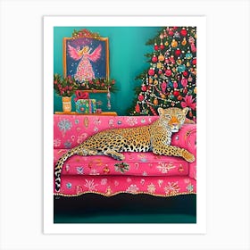 Leopard On A Couch 1 Art Print