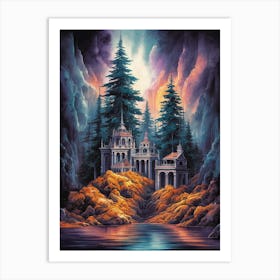 Castle In The Woods Art Print