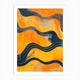 Abstract Wave Painting 3 Art Print