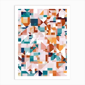 Abstract Geometric Pattern - Neutral Art Print