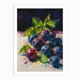 Blueberries Art Print