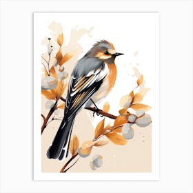 Bird On Branch Art Print