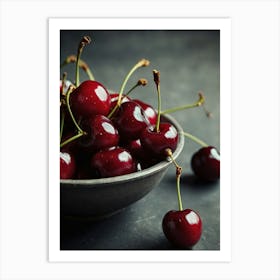 Cherry Bowl Art Print