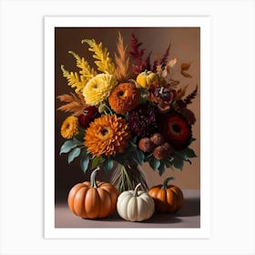 Autumn's Symphony: An Autumn Still Life Painting Art Print