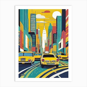 New York City Taxis 4 Art Print