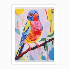 Colourful Bird Painting Finch 1 Art Print