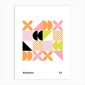 Geometric Bauhaus Poster 53 Art Print