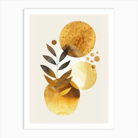 Gold Leaves 5 Art Print