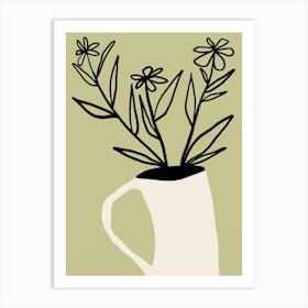 Flowers In A Mug Art Print