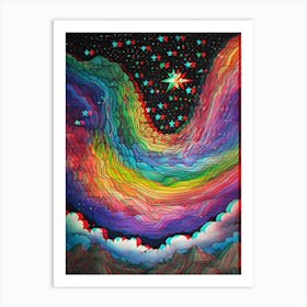 Rainbow Sky Canvas Print Art Print