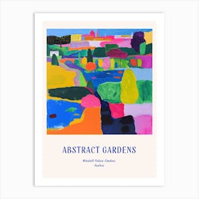 Colourful Gardens Mirabell Palace Gardens Austria 3 Blue Poster Art Print