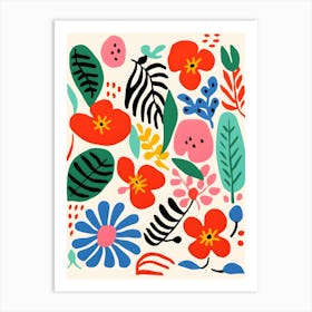 Colorful Floral Painting Art Print