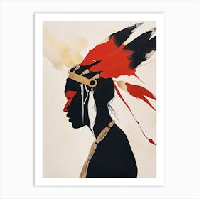 Piankashaw Purity In Abstract Art ! Native American Art Art Print