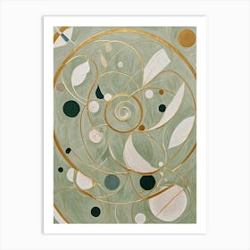 Abstract Green Nature Art Print