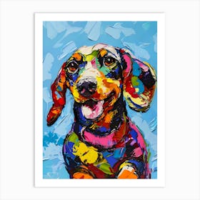 Dachshund Sausage Dog Colourful Art Print Art Print