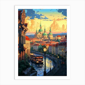 Prague Pixel Art 2 Art Print