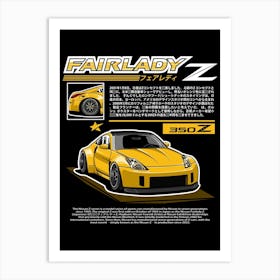 Fairlady Z 1 Yellow Art Print