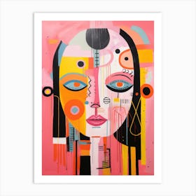 Abstract Of A Woman'S Face 2 Art Print