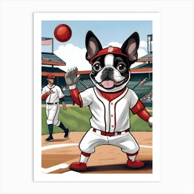 Boston Terrier-Reimagined 104 Art Print