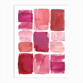 Set Of Watercolor Paint Strokes Art Print