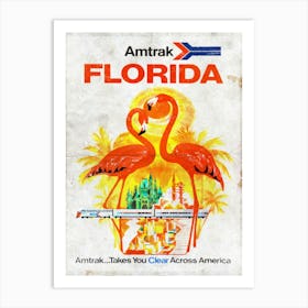 Vintage Travel Poster ― Amtrak Florida Art Print