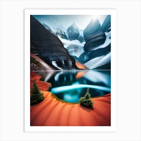 Lake In The Mountains 6 Art Print