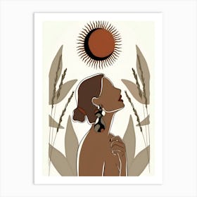 Sun And The Woman Art Print