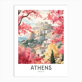 Athens, Greece Maximalist Travel Poster Vibrant Colour Art Print