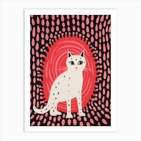 Cat In A Circle Art Print