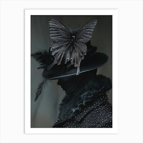 Moody butterfly Fashion Art Print