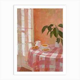 Pink Breakfast Food Pretzels 3 Art Print