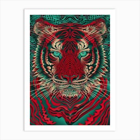 Psychedelic Tiger Art Print