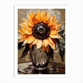 Bouquet Of Sunflower Flowers, Autumn Fall Florals Painting 2 Art Print