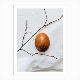 Easter Egg On A Branch Art Print