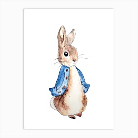 Rabbit, Peter, Animal, Decoration, Bedroom, Nursery, Cot, Kids, Nature, Art, Wall Print Art Print