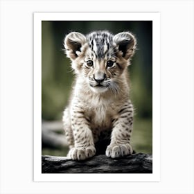 Color Photograph Of A Lion Cub Art Print