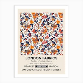 Poster Jasmine Jive Bloom London Fabrics Floral Pattern 3 Art Print
