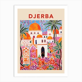 Djerba Tunisia 2 Fauvist Travel Poster Art Print