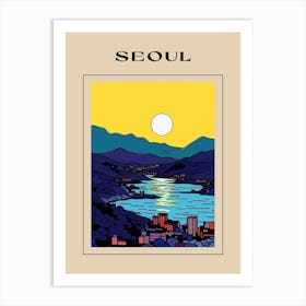 Minimal Design Style Of Seoul, South Korea 2 Poster Art Print