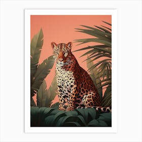 Leopard 5 Tropical Animal Portrait Art Print