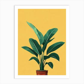 Banana Plant In A Pot Art Print