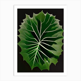 Burdock Leaf Vibrant Inspired 2 Art Print