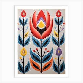 Flower Motif Painting Tulip 6 Art Print