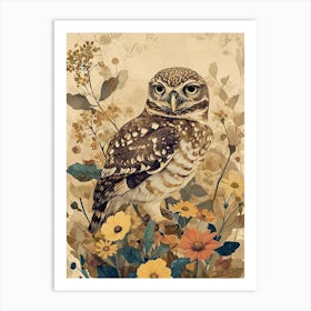 Burrowing Owl Painting 2 Art Print