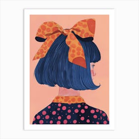 Girl With Blue Hair 1 Art Print